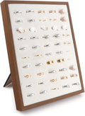 Ring Display Stand - 50 Slot L-Shaped Velvet Jewelry Tray, Ring Board & Earrings Organizer for Vendors