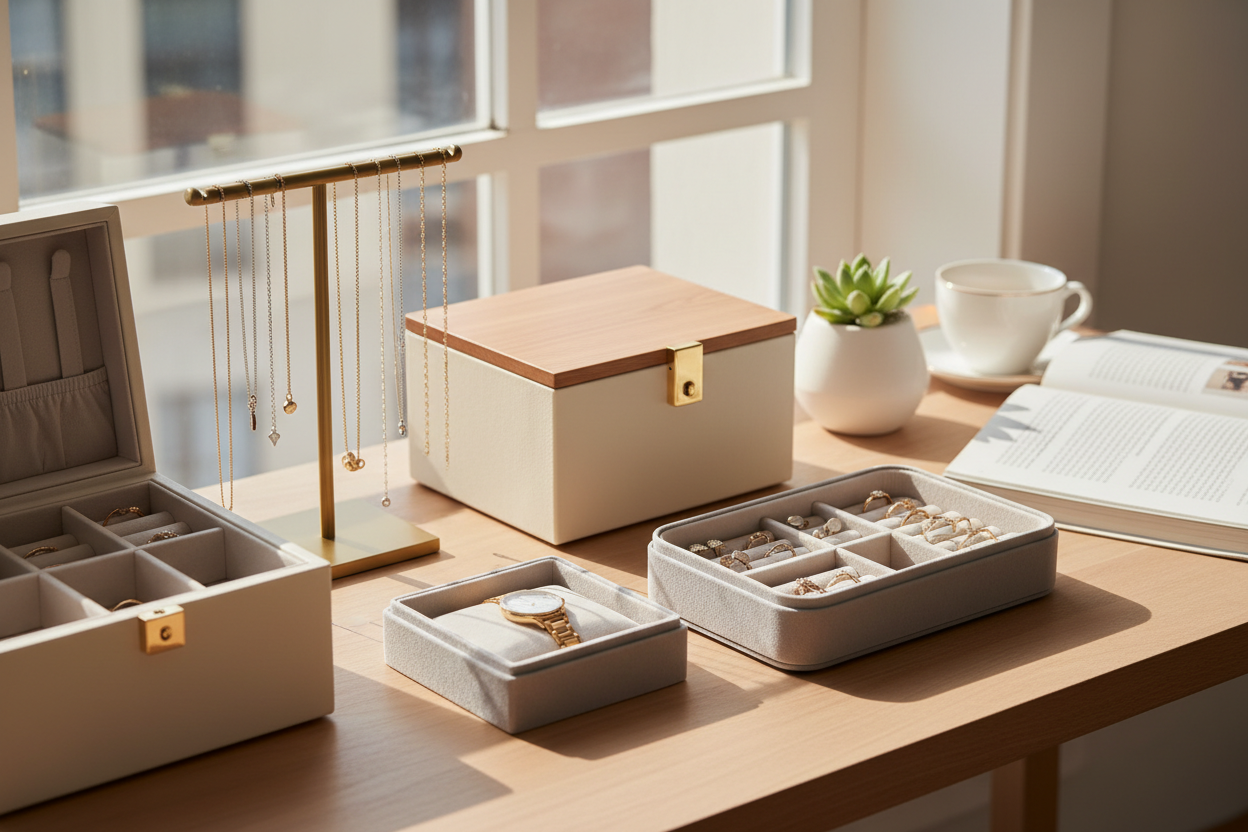 首饰收纳盒，珠宝展示架，体现品牌故事
